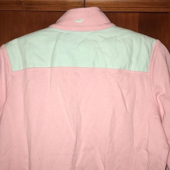 Women's Blue and Pink Vineyard Vines half zip - Picture 5 of 5